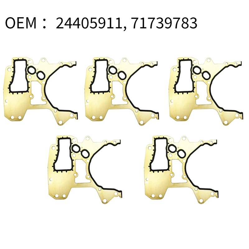 

5Pcs Engine Timing Case Cover Gasket 24405911, 71739783 For Vauxhall / Opel Astra G/H/J Corsa D/E Zafira C Parts