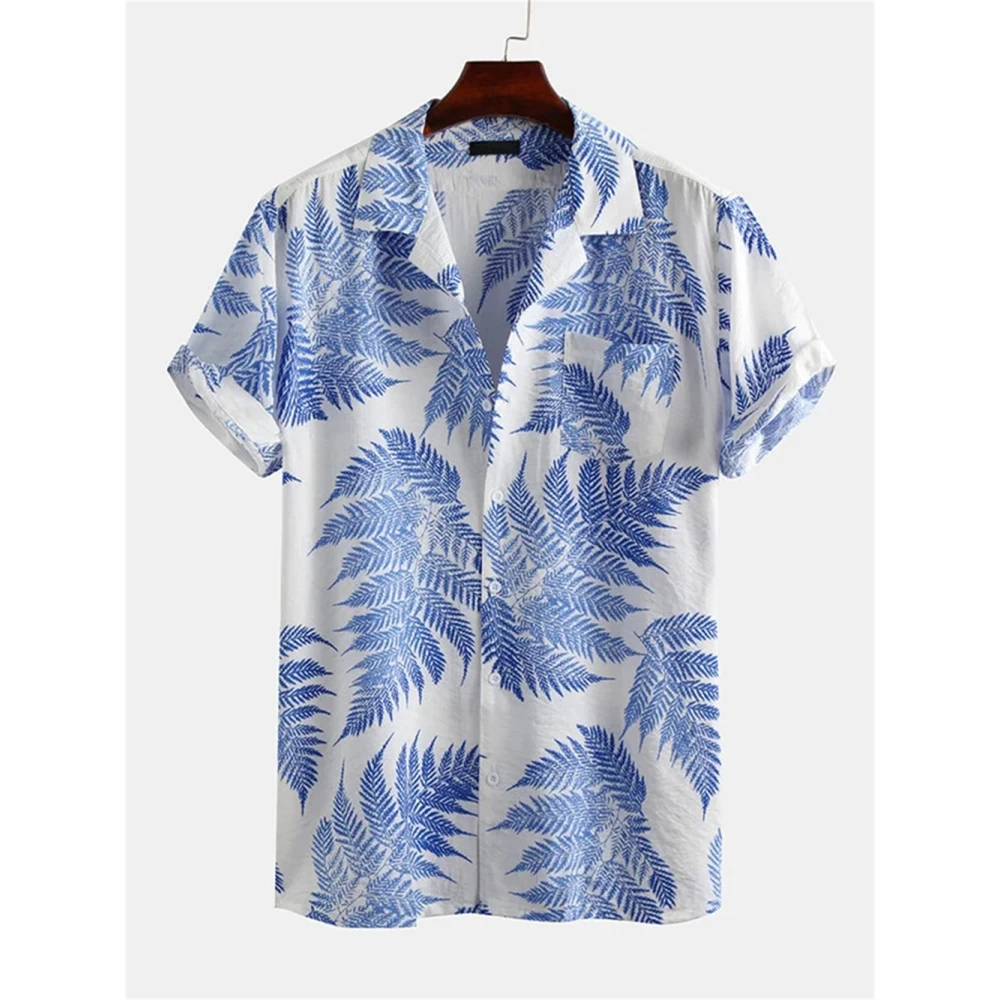 Camisa hawaiana informal para hombre, camisa de manga corta con estampado 3d, ropa transpirable, Verano