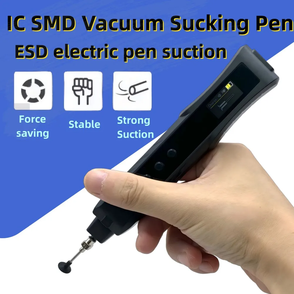 ESD Electric Vacuum Suction Pen Kit, Rechargeable IC SMD Vacuum Sucking Pen, Vacuum Pump Pick Up Tool, Desoldering ​Remover