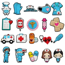 1 pz vendita calda medico infermiere cura medica scarpa Charms Pin per Crocs decorazione scarpa bambini adulto natale ragazzo ragazza regali del partito