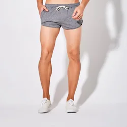 Pantalones cortos elásticos para correr para hombre, Shorts deportivos de secado rápido, 2024 algodón, informales, transpirables, para gimnasio, para verano, novedad de 100%