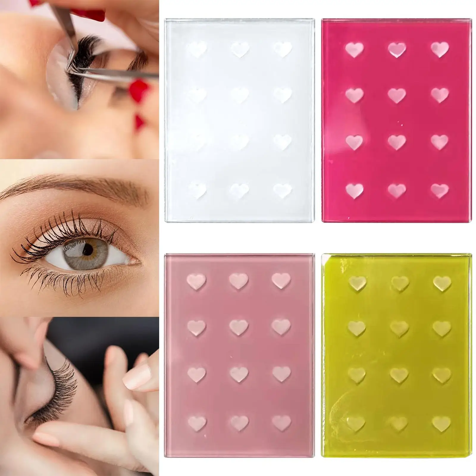 Eyelashes Glue Stand Pallet Holder Easy to Clean Eyelash Extension Home Use