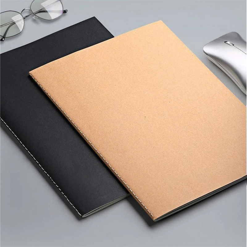 A5 B5 A4 Notebook Student Workbook Kraft Paper Notepad Inner Page Blank Horizontal Line Grid Optional Exercise Book For Student