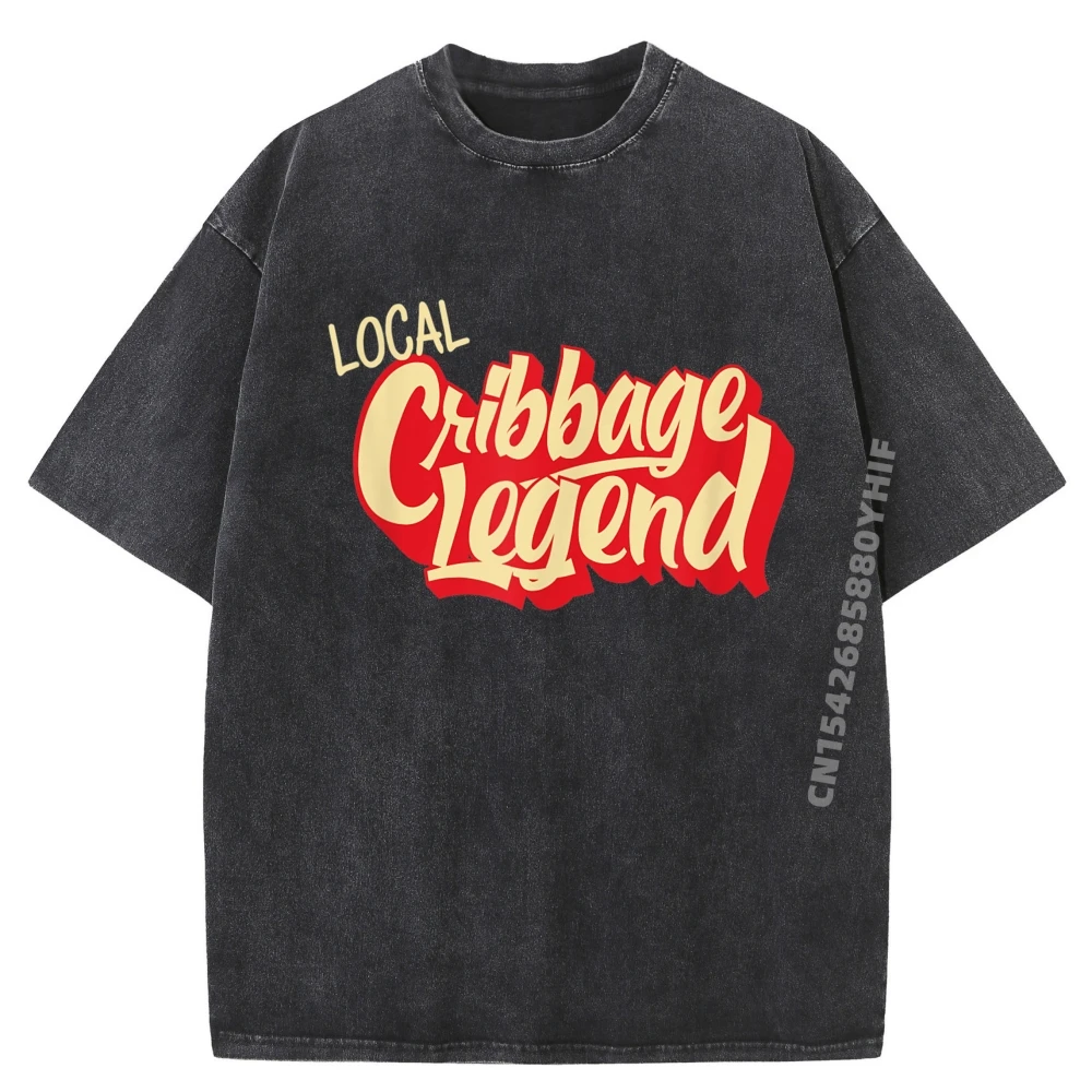 

Забавные футболки с изображением криббега, легенда местной криббеге, мужские хлопковые футболки высокого качества, дышащая стираная одежда