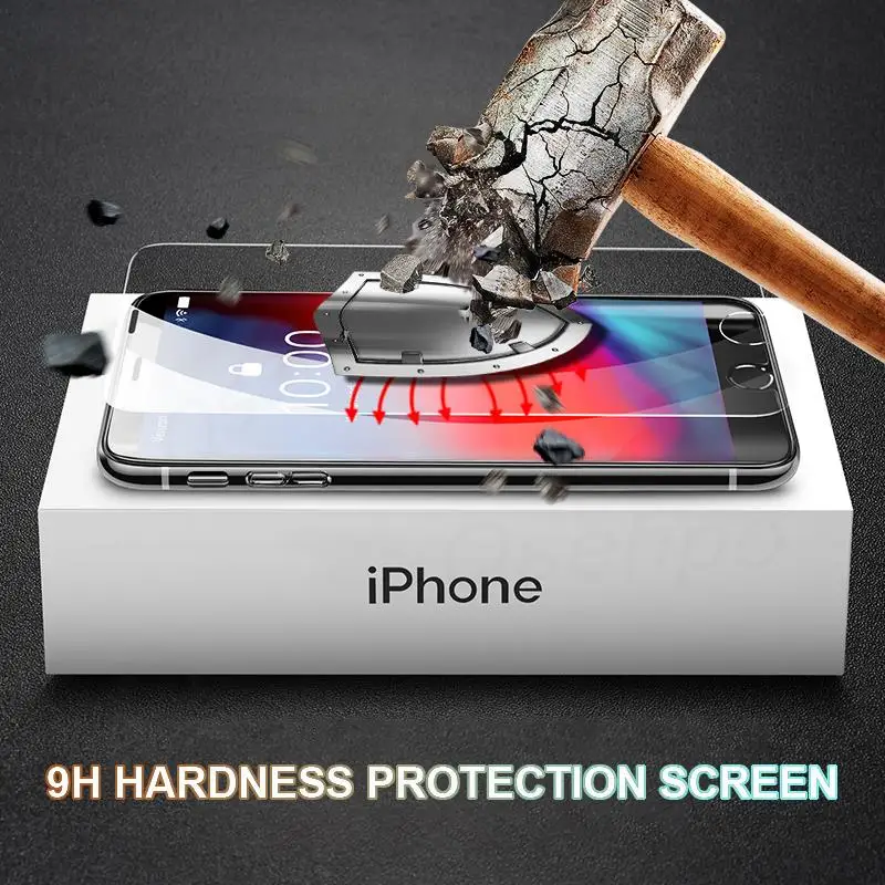 100D Anti-burst Protection Glass For Apple iPhone 7 8 6 6S Plus Tempered Screen Protector iPhone 5 5S 5C SE 2016 2020 2022 Glass