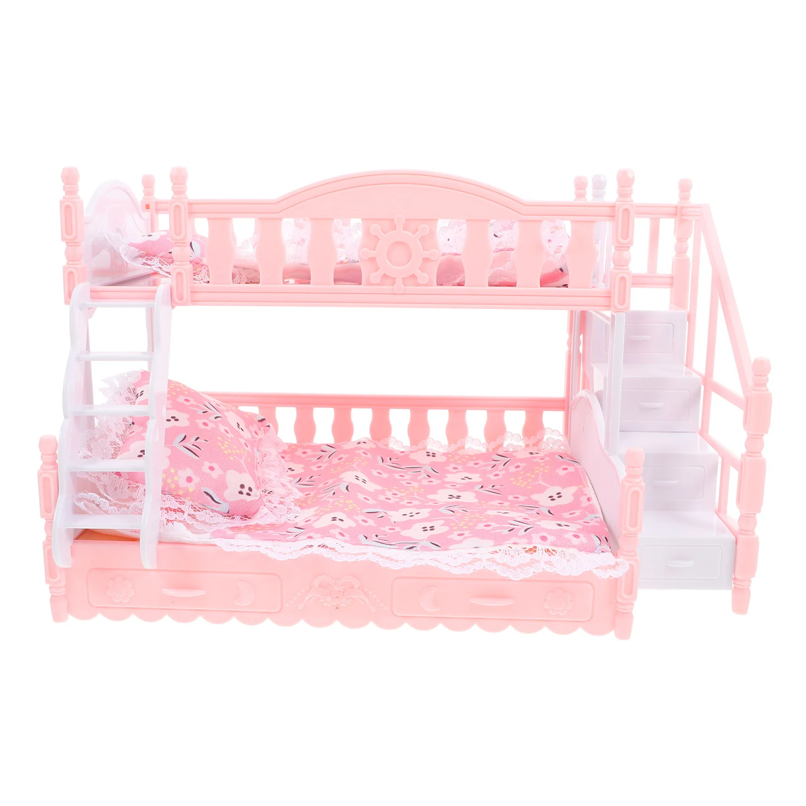 Dollhouse Bunk Bed Decor Pillow Mini Furniture Bedroom Miniature Plastic Tiny Miniatures