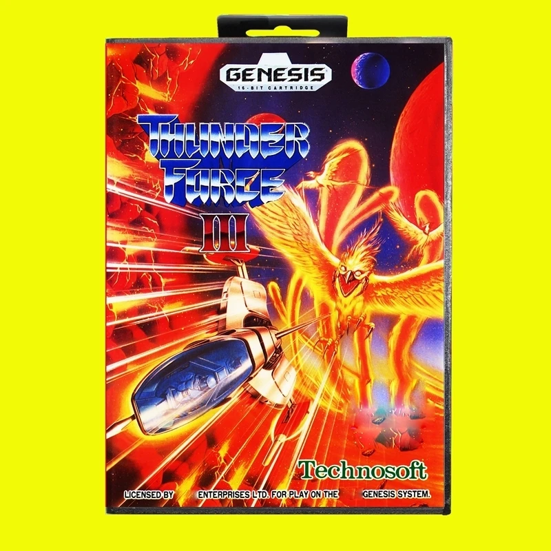 Thunder Force III MD Game Card 16 Bit USA Cover for Sega Megadrive Genesis Video Game Console Cartridge