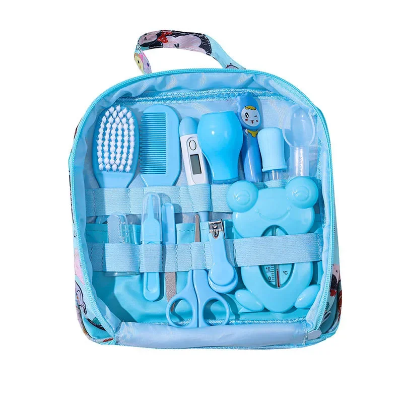 

Набор для ежедневного ухода за ногтями новорожденных (4/8/13 предметов): ножницы для ногтей, термометр, расческа, набор для ухода