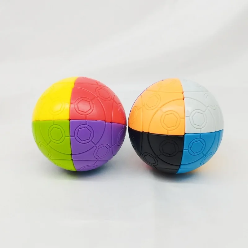 TiSe-Cube Magique de Football 2x2, Couleurs de Lecture, 75mm, Boule de Réservations Personnalisée, 2x2x2, Sphblades, Jouets de Puzzle de Vitesse Professionnels