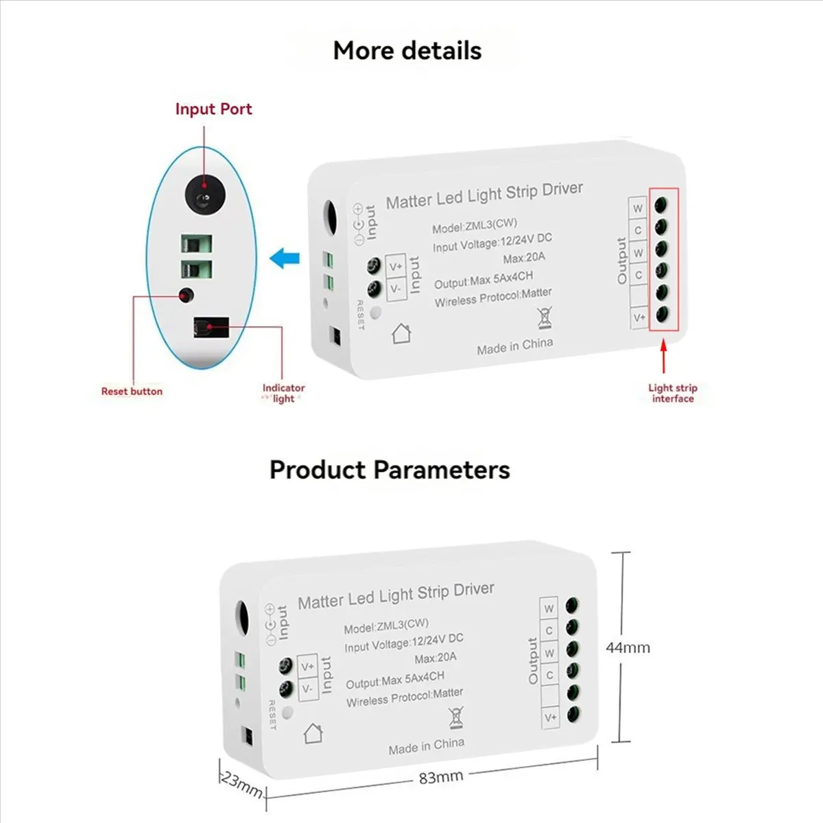 

【HOT)A09R】 6X Matter Wifi LED Strip Light Controller CW Controller LED Strip Bixb/Siri/for Google Home/for Alexa Control Support