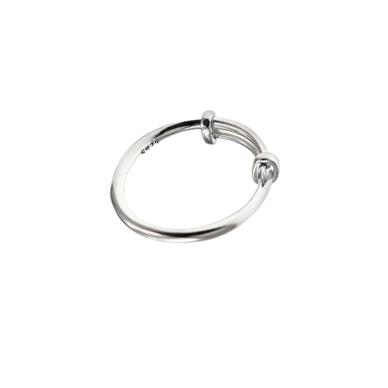 Women's Silver Color Line Adjustable Ring