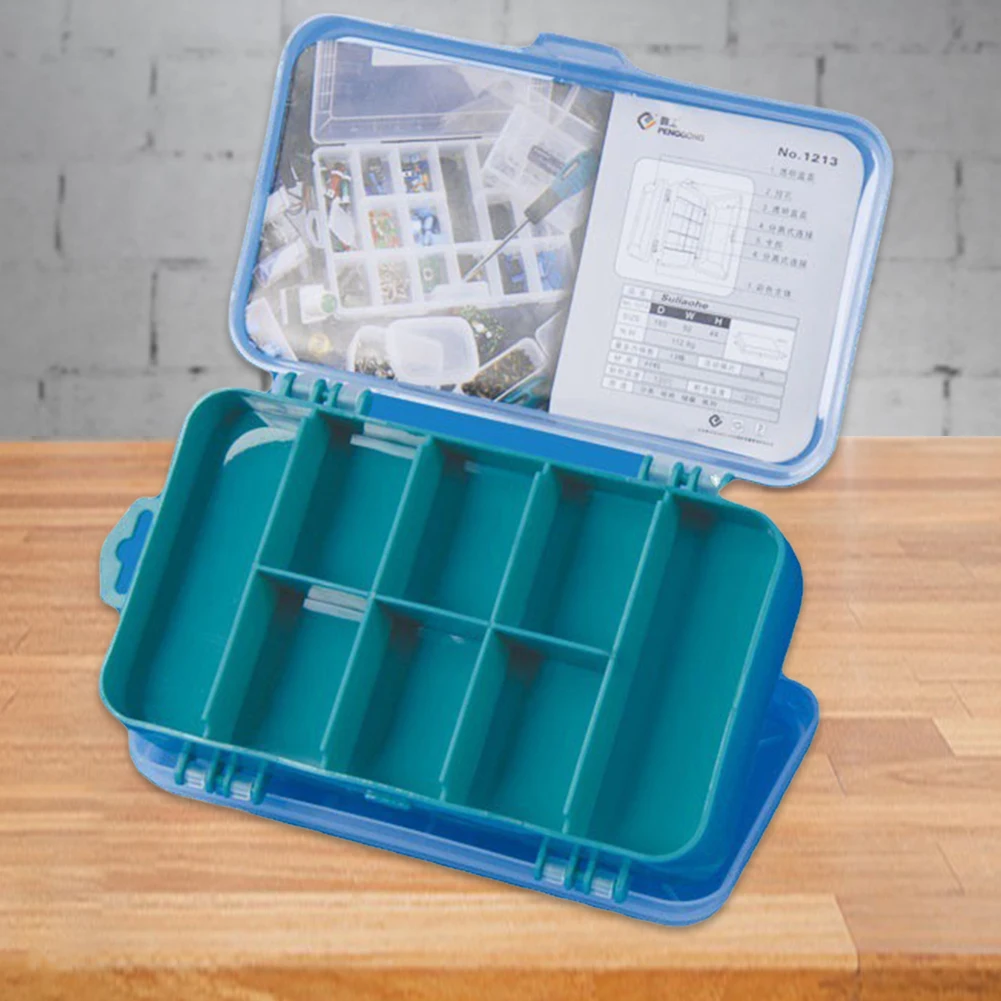 Double-Side Small Parts Storage Case Multifunctional Plastic Hardware Organizer Box Compartment for Electronic Parts Screw Beads