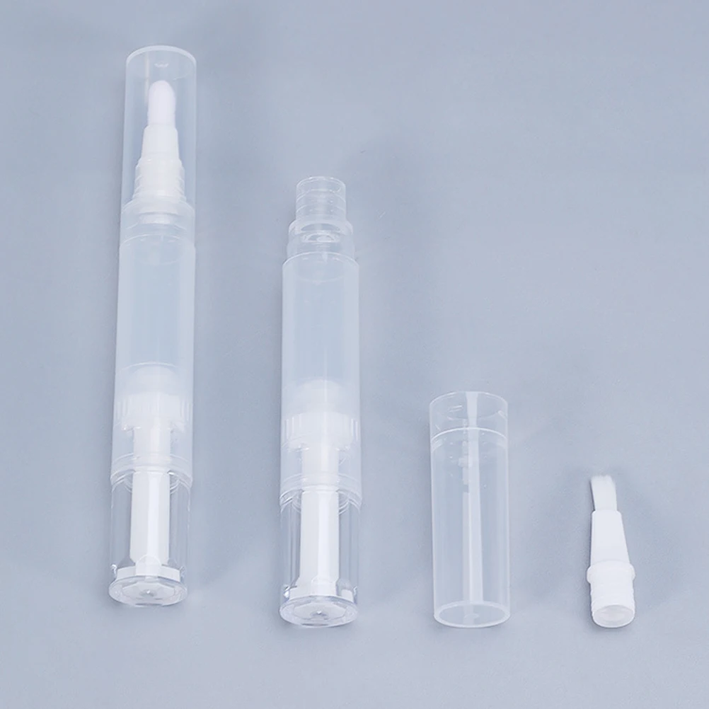

10pcs Foundation Tubes 5ml Brush Tip Refillable Cuticle Oil Refillable Lip Gloss Tubes Nail Serum Container Travel Size