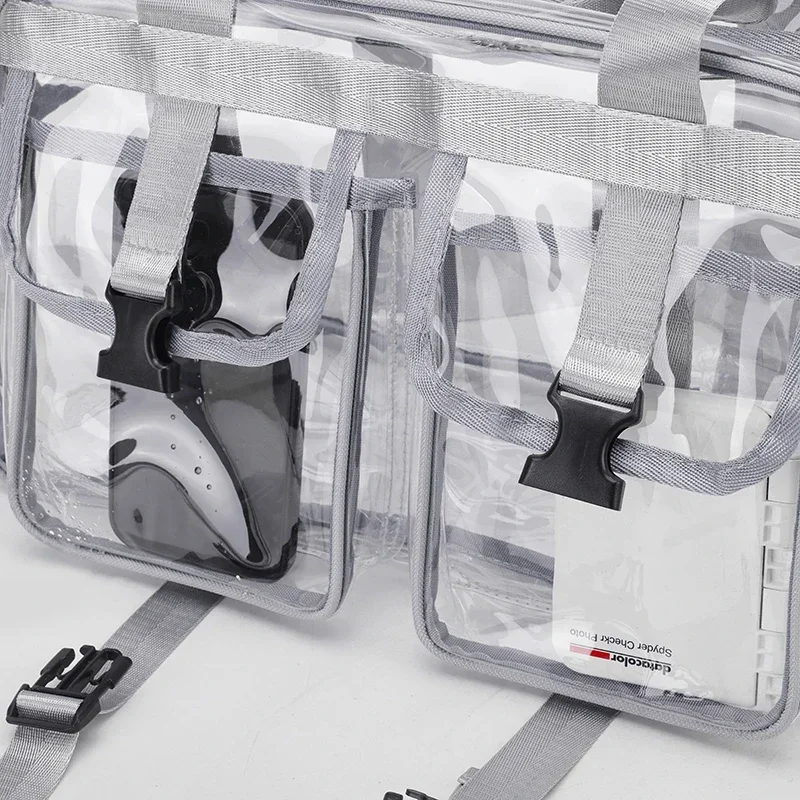 Solid Color PVC 2025 New Travel Duffels Zipper Simple Large Capacity Casual Shoulder Bag Soft Trendy Western Style Handbag