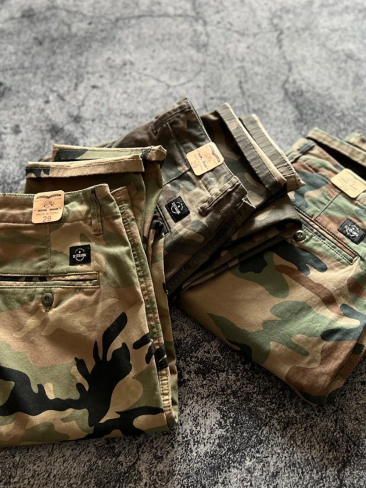 

Retro American Waed Straight Leg Workwear Casual Camouflage Long Pants Men Trendy Spring Autumn New Sle D.STRANIK