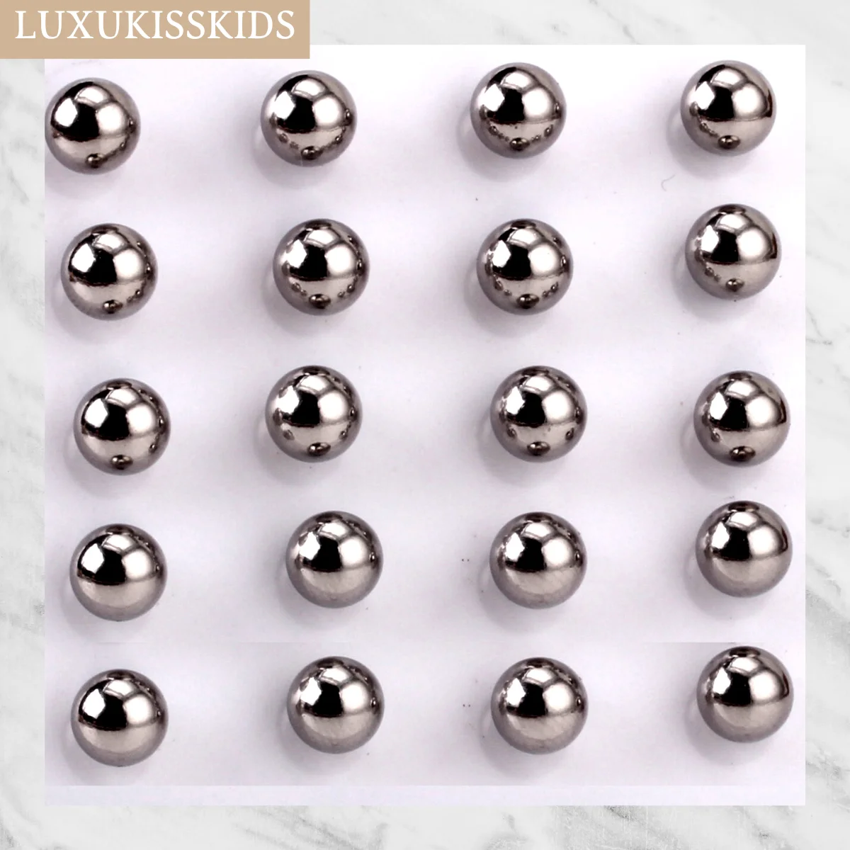 

LUXUKISSKIDS Stainless Steel 2mm To 10mm Surgical Ball Studs Earrings Fashion Jewelry Brinco For Women/Men Smooth Mental Beads