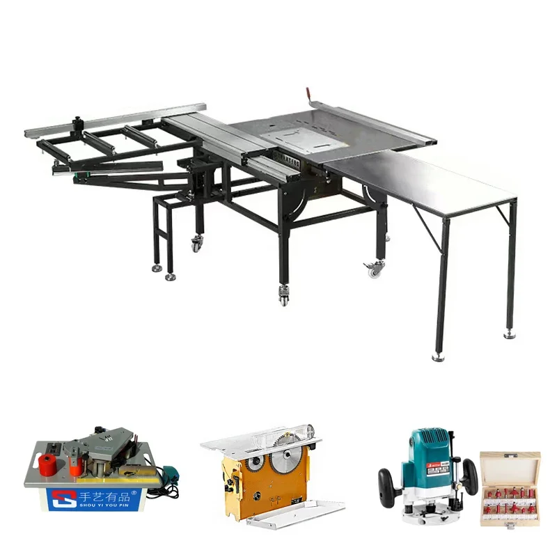 

New Saw Table Multifunctional Woodworking Dust-free Cutting Saw Precision Guide Folding Electric Panel Saw Woodworking Set