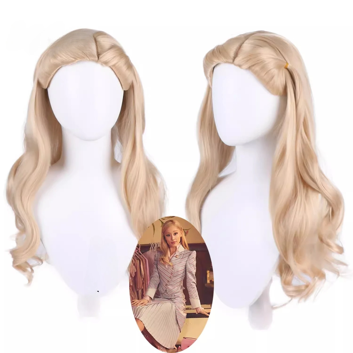 

Glinda the Good Witch Косплей Парик Блондинка Длинные Вьющиеся Волосы для Wicked Musical