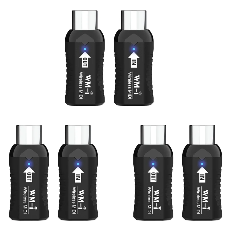 ABJF-3X 충전식 미디 무선 기타 시스템 오디오 수신기 송신기 디지털 피아노 키보드 용 무선 미디 어댑터