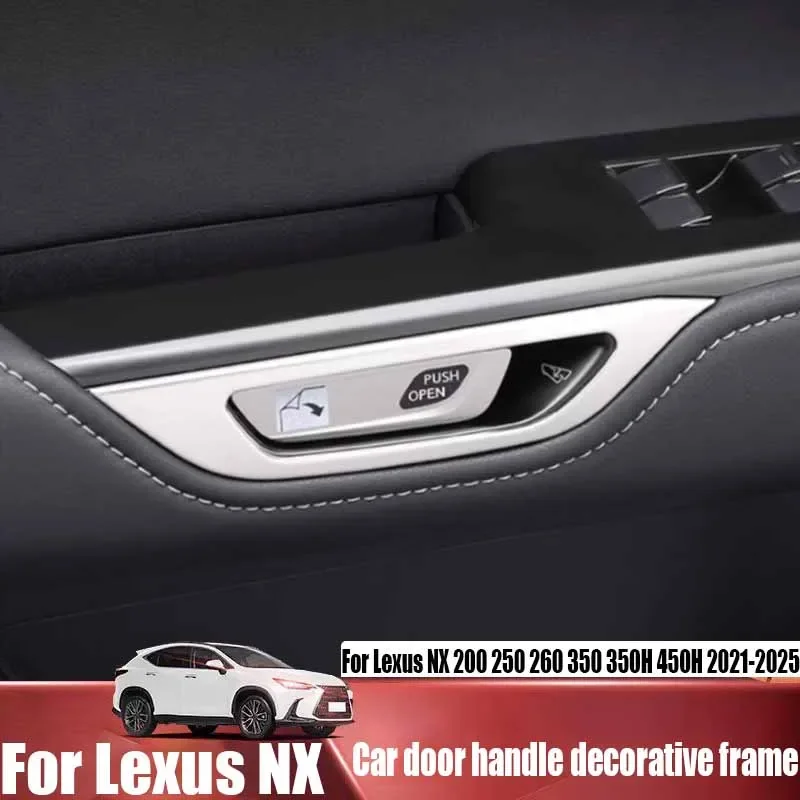 For Lexus NX 200 250 260 350 350H 450H 2021 2022-2025 interior door handle decorative frame Car interior decoration Accessories