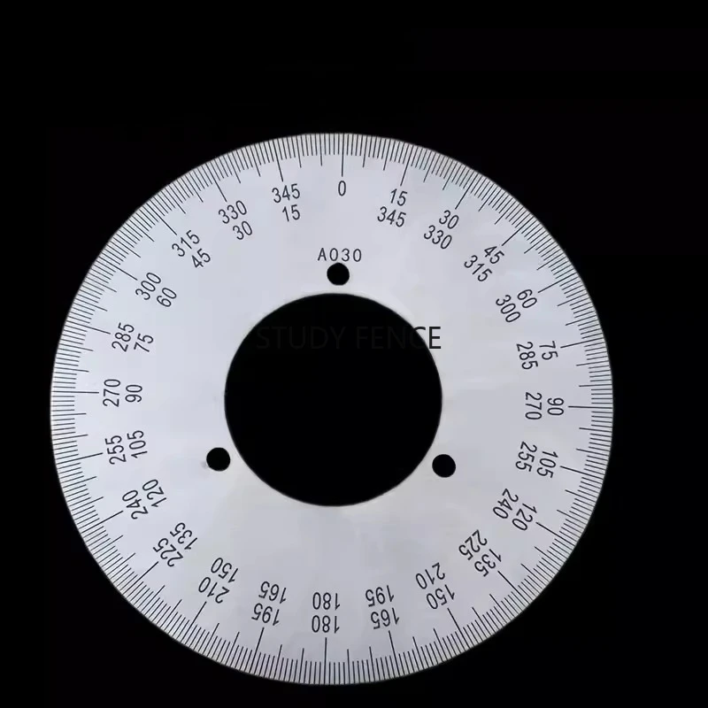 1pc Stainless Steel Circular Dial, Stainless Steel Protractor, Office Circular Measuring Ruler, Measuring Ruler Small Tool