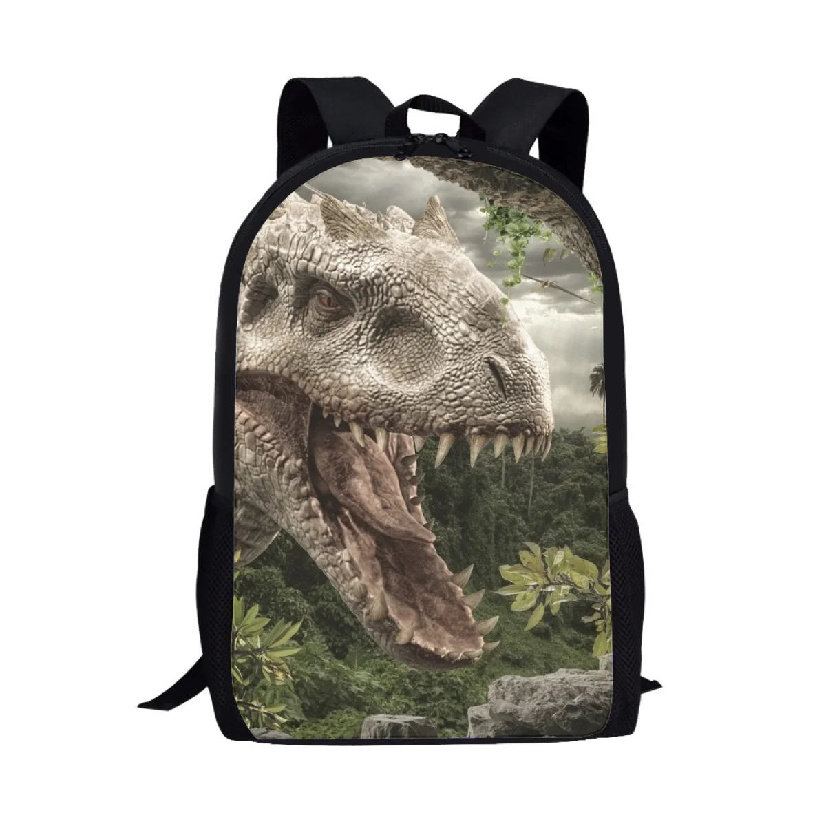 Animals Print Dinosaur School Bags For Boy Casual zaino per studenti delle scuole medie adolescente 17 pollici Large Book Bag Gift Mochila