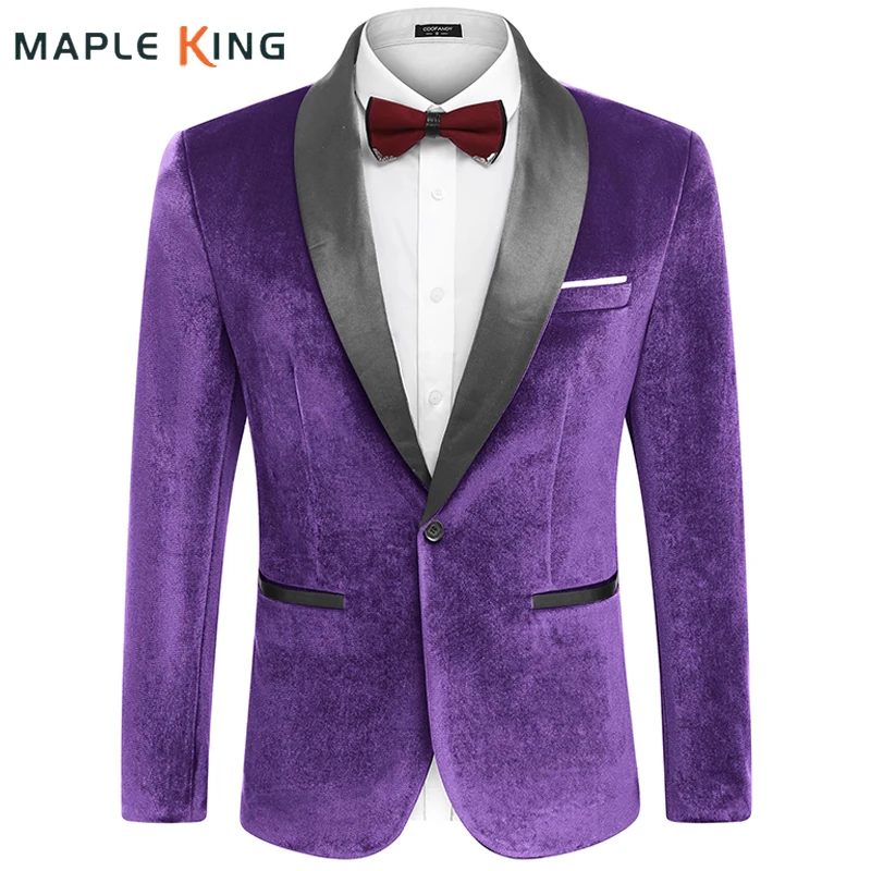 

Luxury Designer Velvet Blazer Hombre Elegante 2025 Vintage Business Evening Party Dress Man Outerwear Slim Suits Jackets Coats