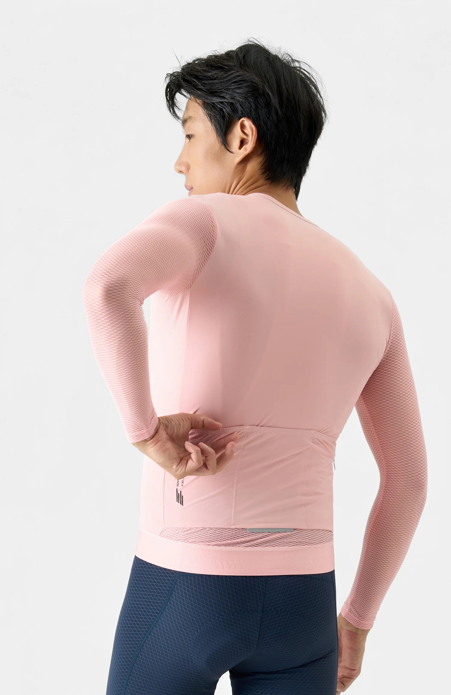 BCBE-ING Leichtes Radtrikot mit langen Ärmeln, atmungsaktives Netzgewebe, Fahrradbekleidung, schnell trocknende Fahrradbekleidung, Rennrad-Shirts – Detail 15