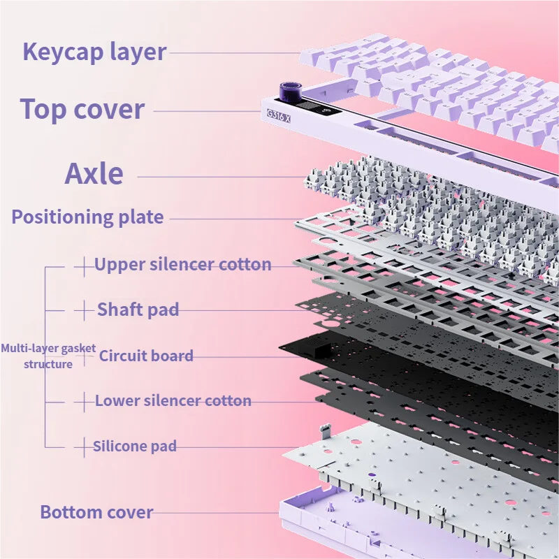 لوحة مفاتيح الألعاب المخصصة Logitech Flash Dragon G316 X 8K، تدعم المفتاح الكامل والمحور الكامل ومقبض الوسائط القابل للتبديل السريع RGB L Axis