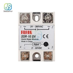 Solid State Relay SSR-10DA SSR-25DA SSR-40DA 10A 25A 40A 3-32V DC TO 24-380V AC SSR 10DA 25DA 40DA