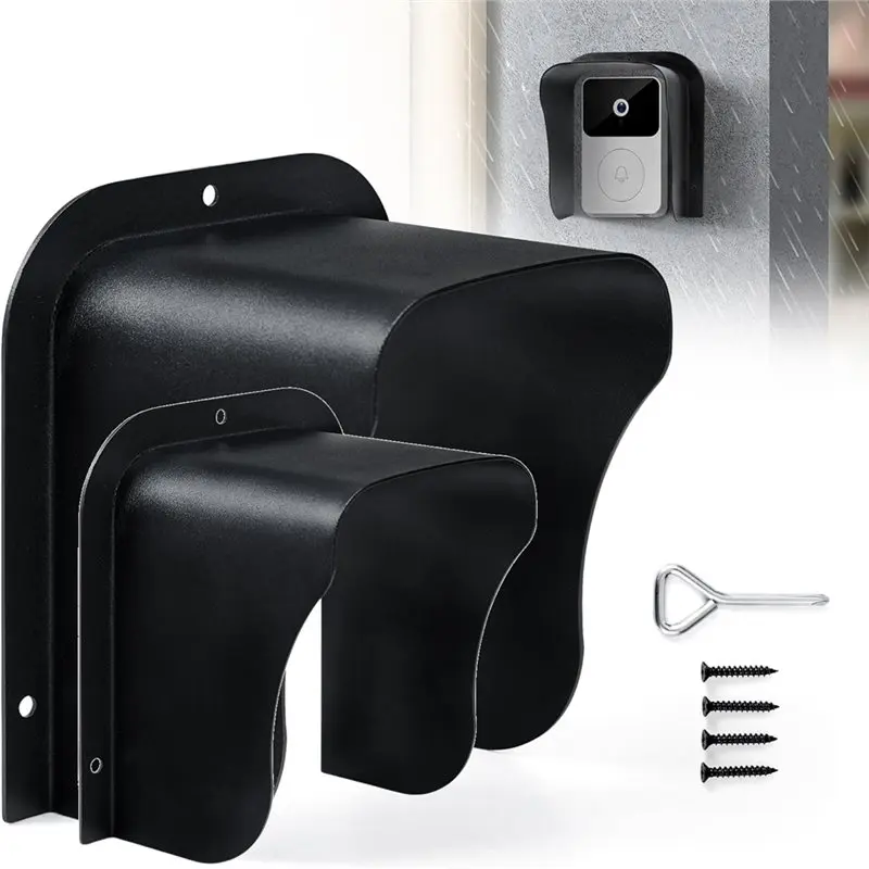 

Легкий защитный чехол для кнопок, 2 шт., для дверного звонка Ring, всепогодный, большой металлический защитный чехол для дверного звонка, защита от дождя для контроля доступа