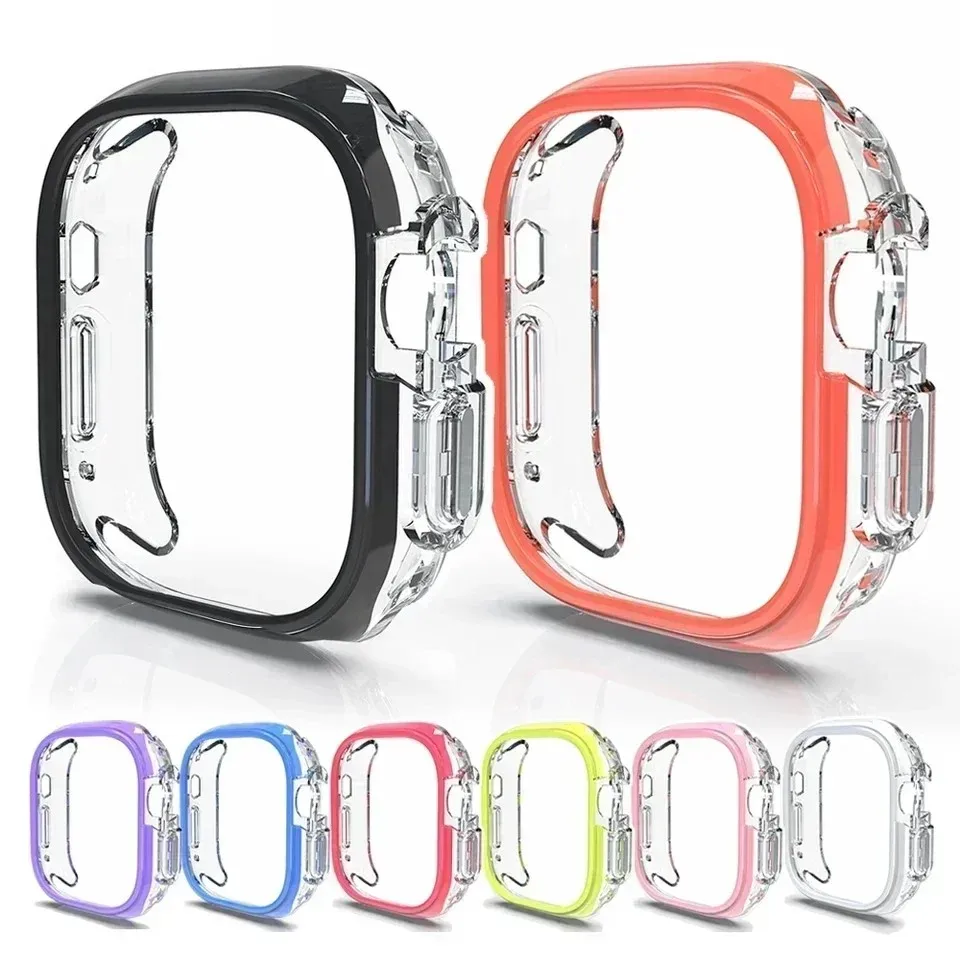 Capa protetora TPU para Apple Watch, Ultra 49mm, Hard Bumper, Capa Shell, Série iWatch 8, 7, 6, 5, 45mm, 41mm, 44mm, Acessórios