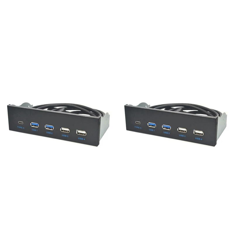 

2 шт. 5,25-дюймовый USB-концентратор USB3.1 Gen2 на передней панели 2 порта USB3.0 + 2 порта USB2.0 + 1 порт Type-C с разъемом Type-E