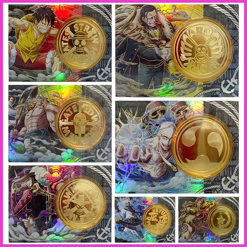 

Anime ONE PIECE Rare Gold Cards Ryuma Enel Crocodile Mihawk Newgate Luffy Toys for boys Collectible Cards Birthday Present