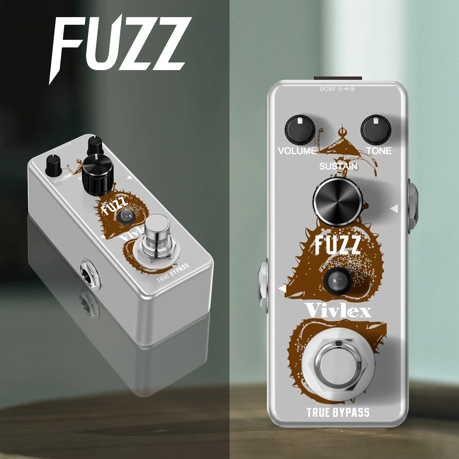 

Педаль Fuzz, стильная гитарная педаль Fuzz, классическая мини-педаль Fuzz для электрогитары True Bypass LEF-306