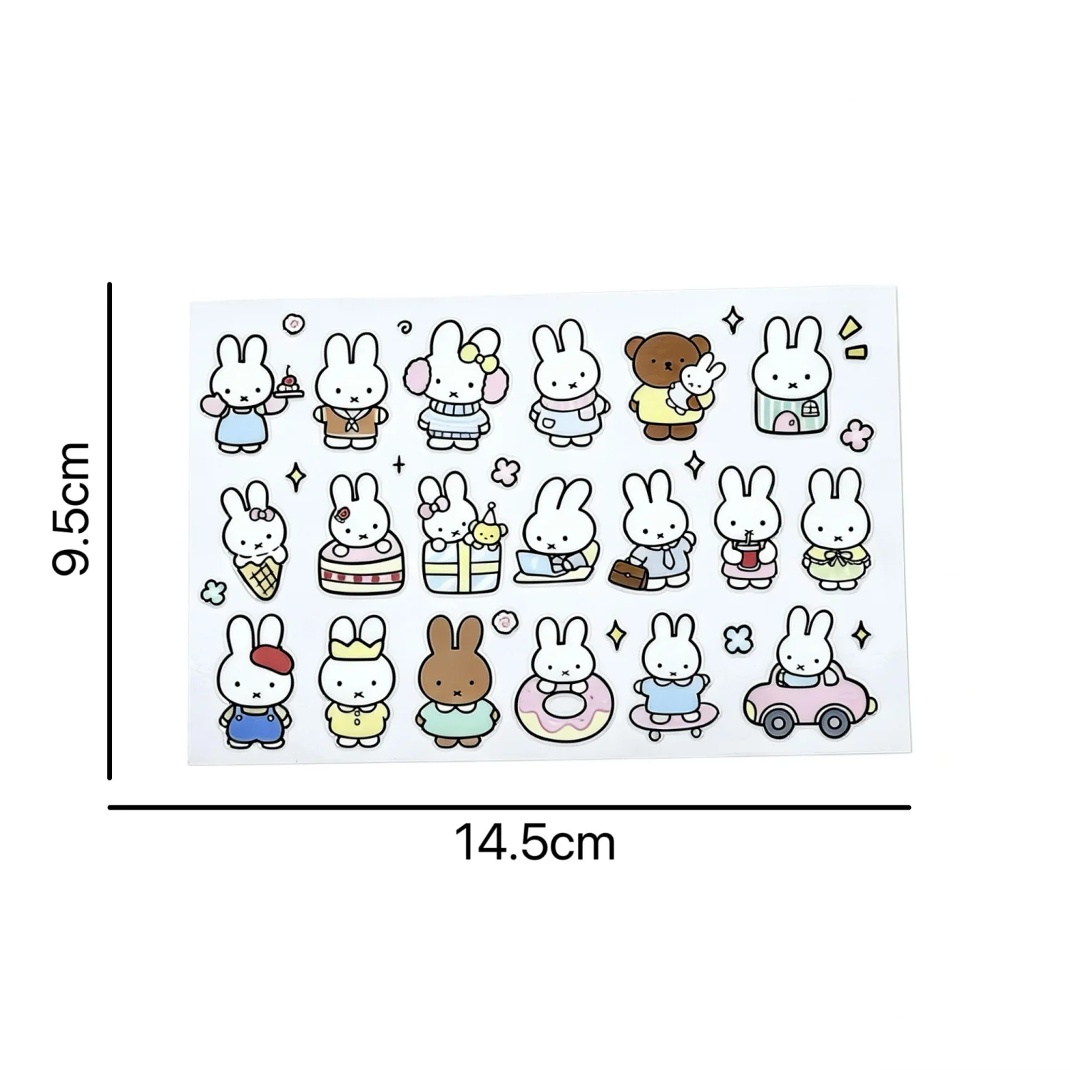 Miffy Boris Wasserfester Aufkleber Hochwertige Farbgebung Cartoon-Druck Herren- und Damen-Handyhülle Wasserbecher Graffiti-Dekoration – Detail 9