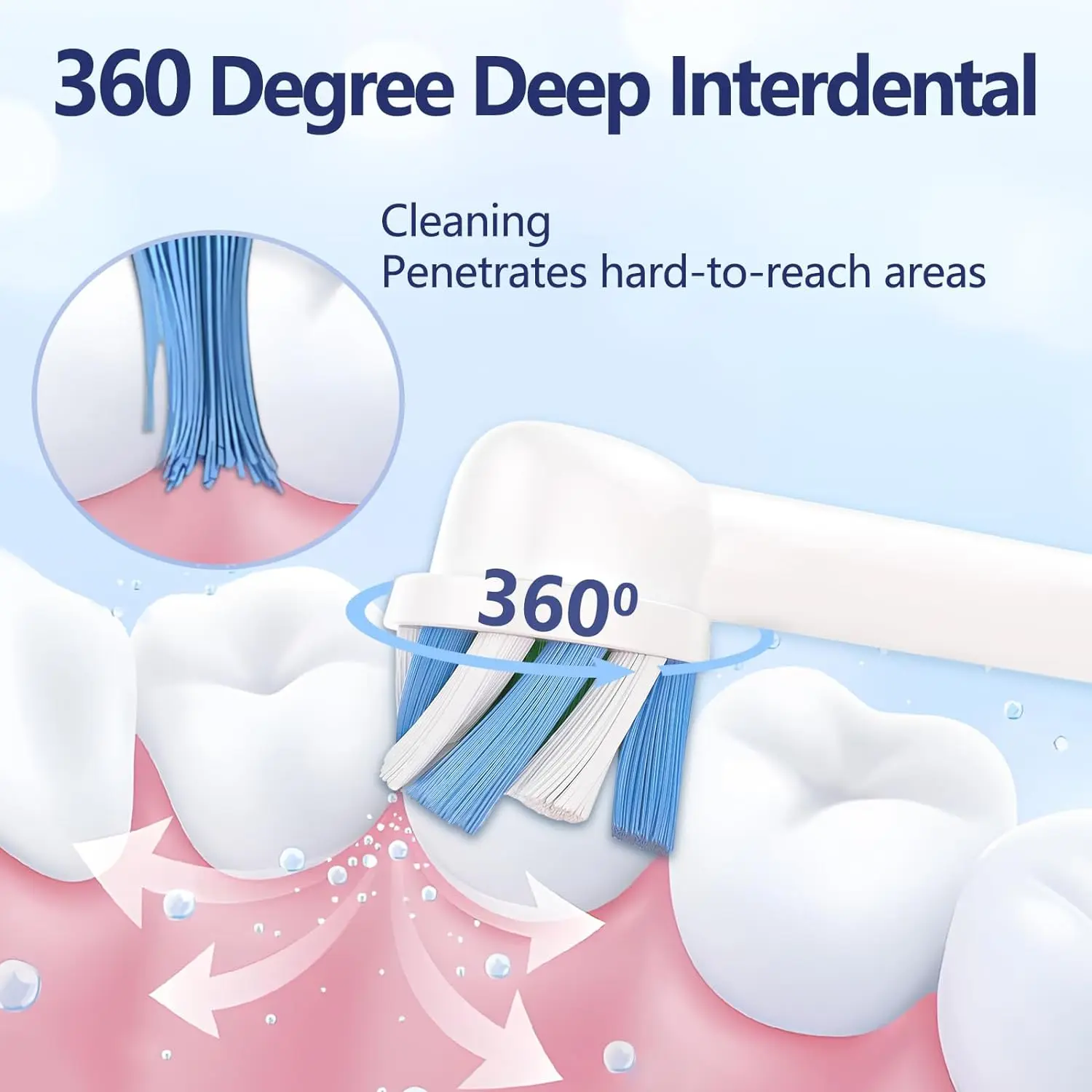 DuPont-cabeça da escova com tampas, cabeça substituível da escova de dentes para Oral B, EB50, EB20, EB17, 3757, 3709, 3710, 3766, 4510, D100, P2000, P4000