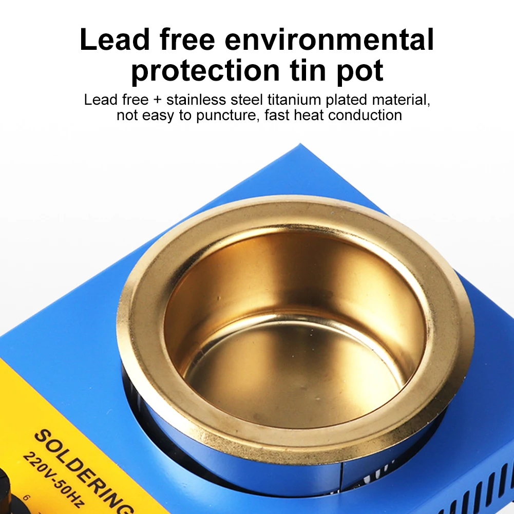 220VAC Adjustable Temperature Solder Pot Tin Stove Melting Desoldering Tools Round Diameter 38mm/50mm/80mm/100mm