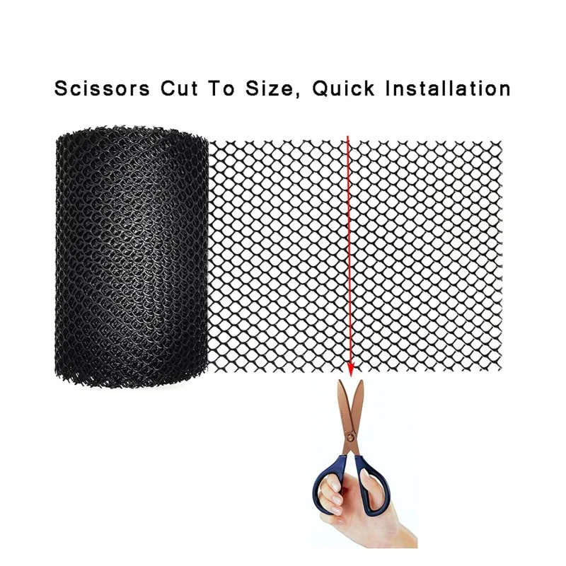 15cm x 6m Mesh Gutter Leaf Protection Mat With Fixing Pins Anti-Clog Guttering Net Garden Drainage Debris Block Prevention
