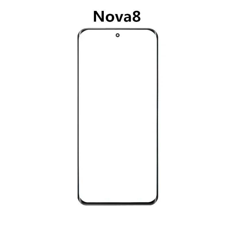 Nova 10 Pro Outer Screen For Huawei Nova 10 9 Pro 9 8 7 Touch Panel LCD Display Front Glass Cover Repair Replace Parts +OCA