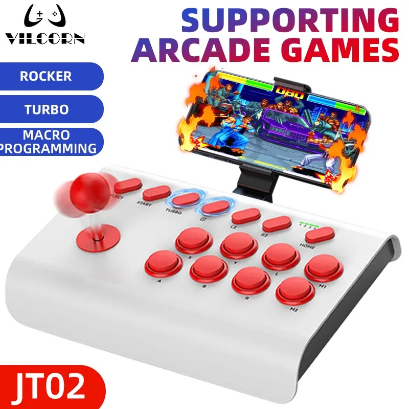 Gamepad sem fio portátil para PC, Joystick USB, Arcade Retro, Controle de Jogo, Android, iOS, Celular, Rua, PS4, PS3