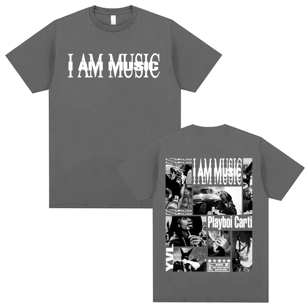 Rapper Playboi Carti I AM MUSIC Album Logo T Shirt Mens Clothing