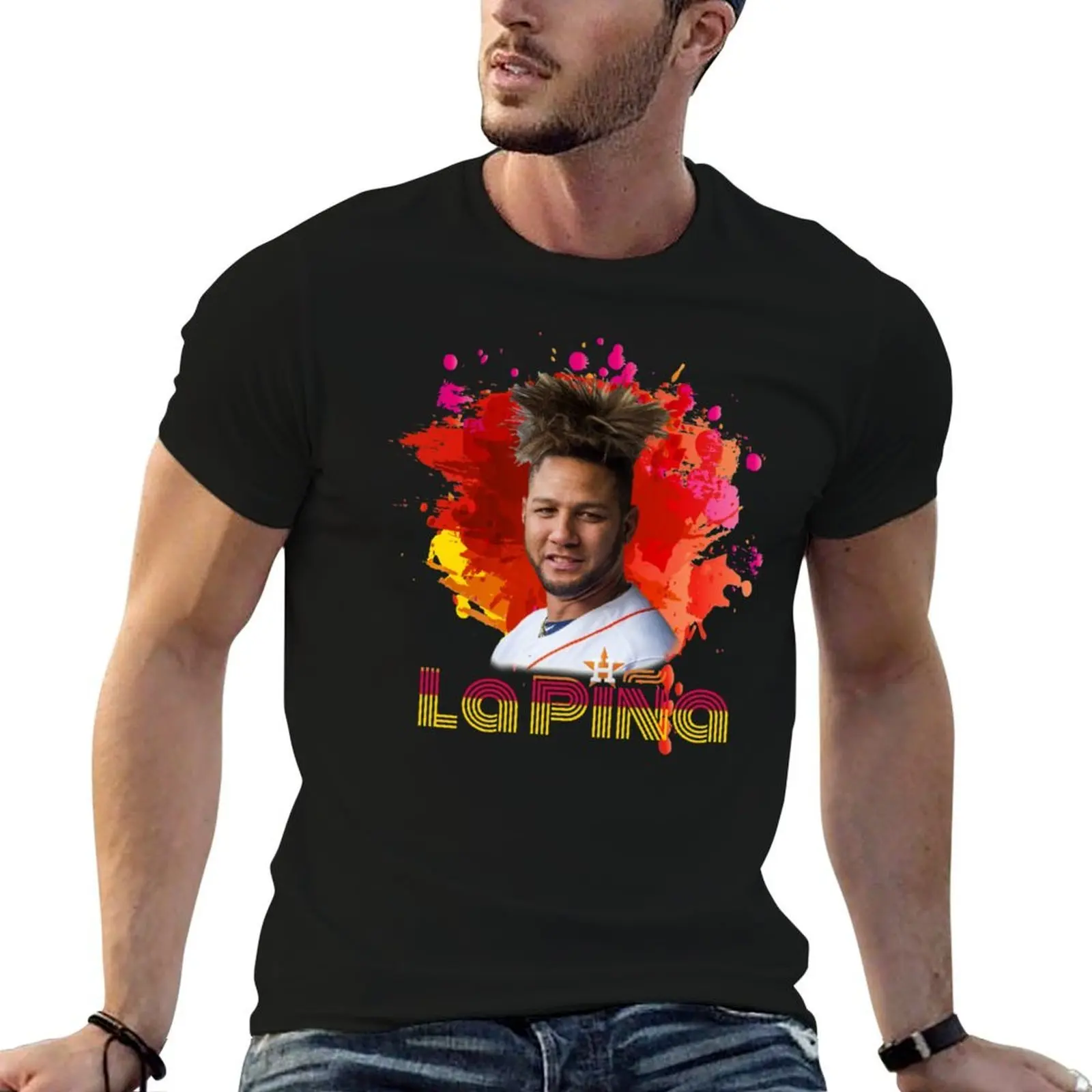 

Houston Yuli La Pia Gurriel T-Shirt t shirts with prints man t shirt graphic T-Shirt