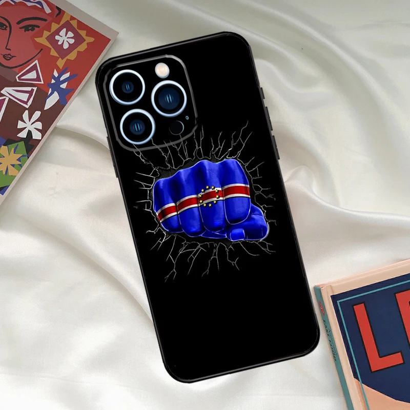 كيب فيردي العلم معطف الأسلحة جراب هاتف آيفون 16 14 13 12 11 15 17 برو ماكس 15 16 زائد 13 Mini 16e 17 الهواء فوندا غطاء #4