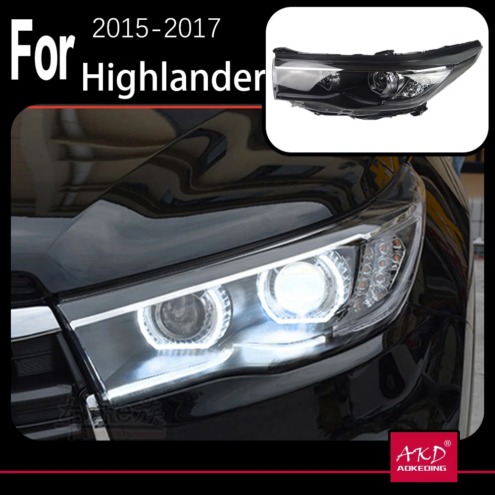 

AKD модель автомобиля фары для Toyota Prado 2017-2018 динамический сигнал поворота светодиодная фара LC200 DRL Hid Биксеноновые автомобильные аксессуары