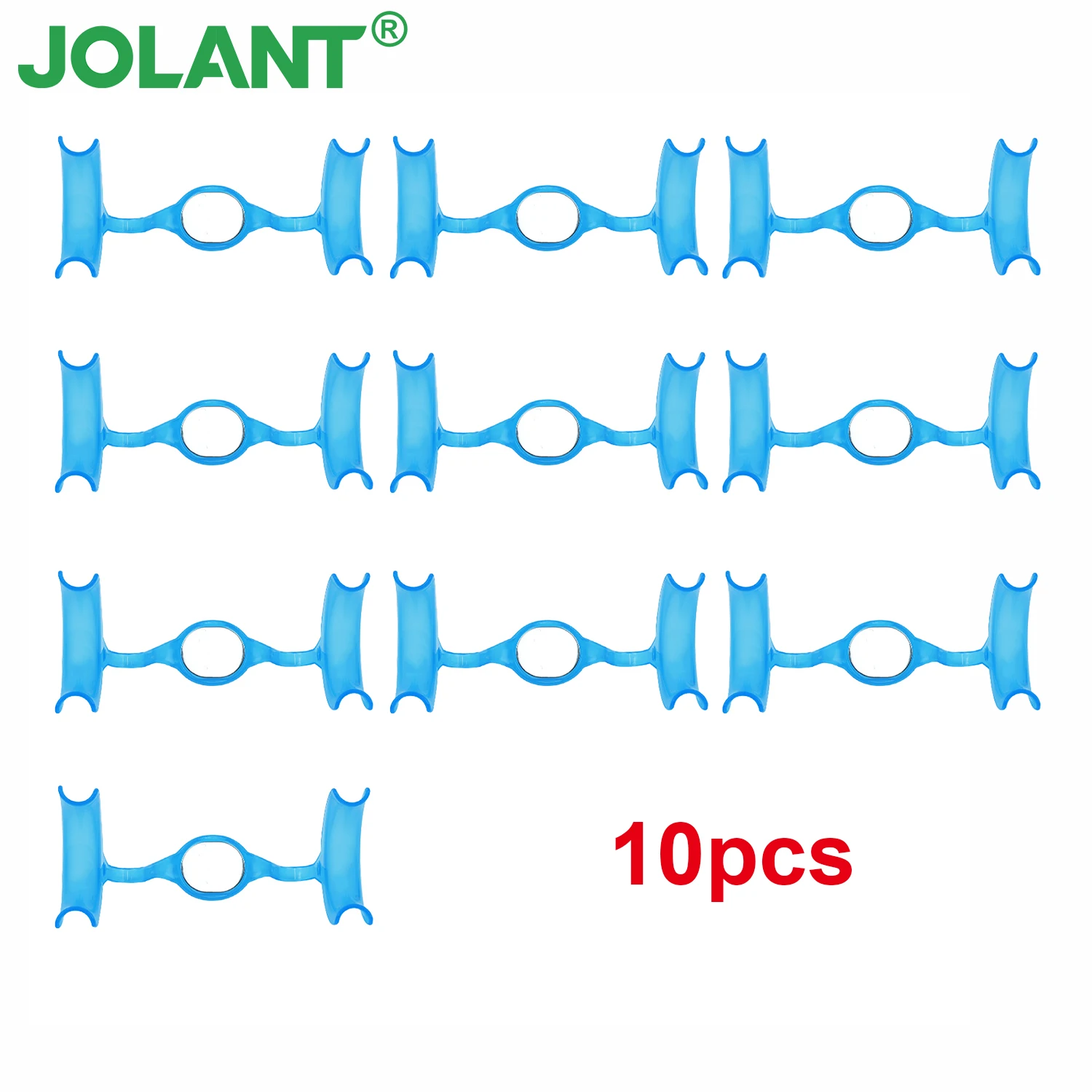 10pcs/Pack JOLANT Dental Cheek Retractor with Mirror M Shape Intraoral Cheek Lip Opener Orthodontic Teeth Mouth Opener