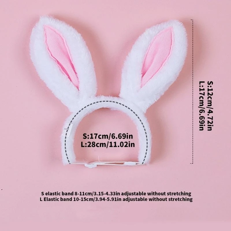 R1wa morbido peluche con bunnies a orecchio per cani a cerchio fascia unico copricapo