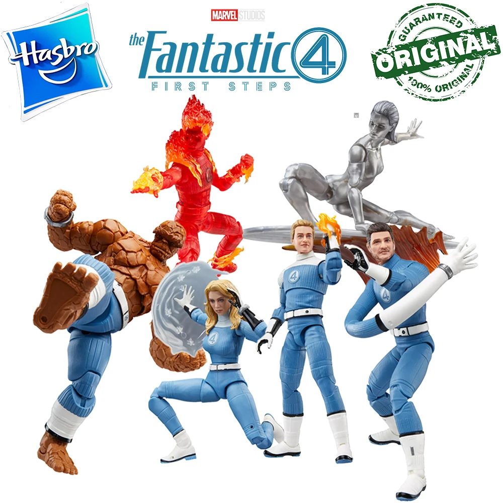 

In Stock Original Hasbro Marvel Legends The Fantastic Four: First Steps Full Pack The Thing Invisible Woman Action Figures Model