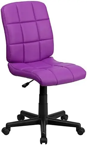 

Clayton Mid-Back Purple Quilted Vinyl Swivel Task Office Chair