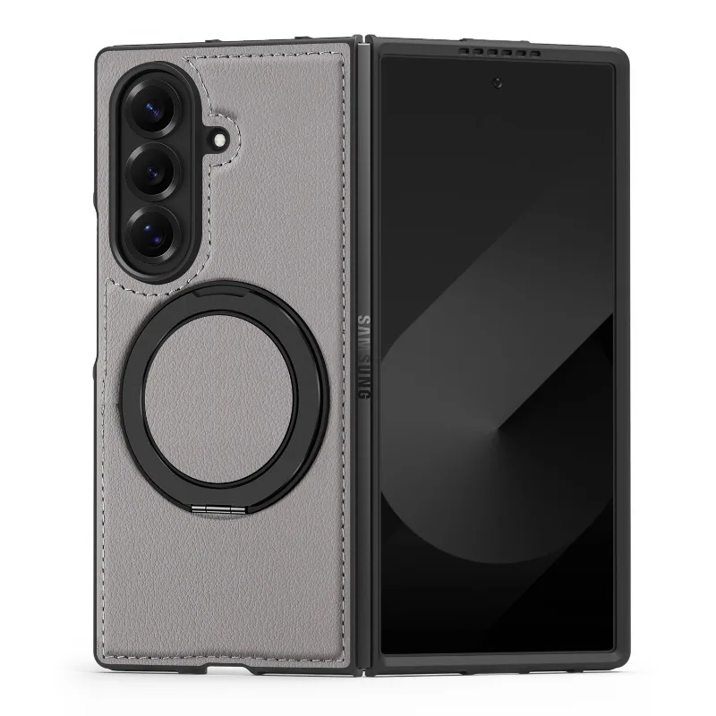 For Samsung Z Fold6 360° Rotating Bracket Mobile Phone Case with Magnetic Adsorption Folding Protective Cover